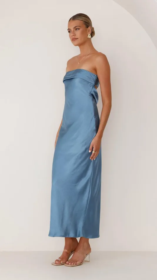 Billy J Dresses Women Gisele Maxi Dress 8211 Steel Blue