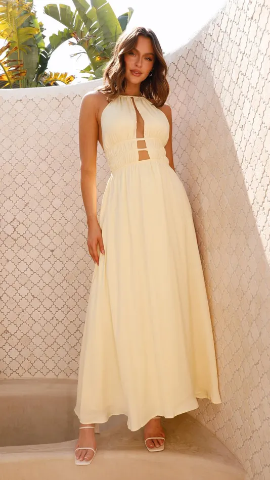 Billy J Dresses Women Ivy Maxi Dress 8211 Yellow
