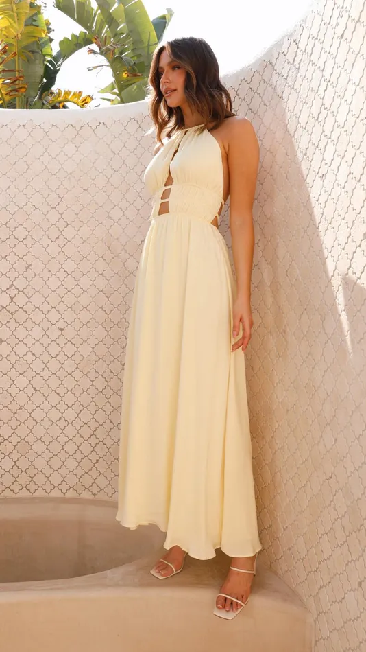 Billy J Dresses Women Ivy Maxi Dress 8211 Yellow