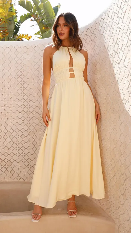Billy J Dresses Women Ivy Maxi Dress 8211 Yellow