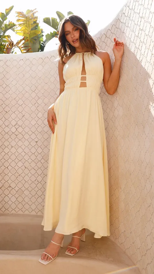 Billy J Dresses Women Ivy Maxi Dress 8211 Yellow
