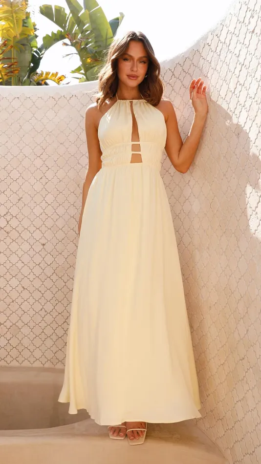 Billy J Dresses Women Ivy Maxi Dress 8211 Yellow