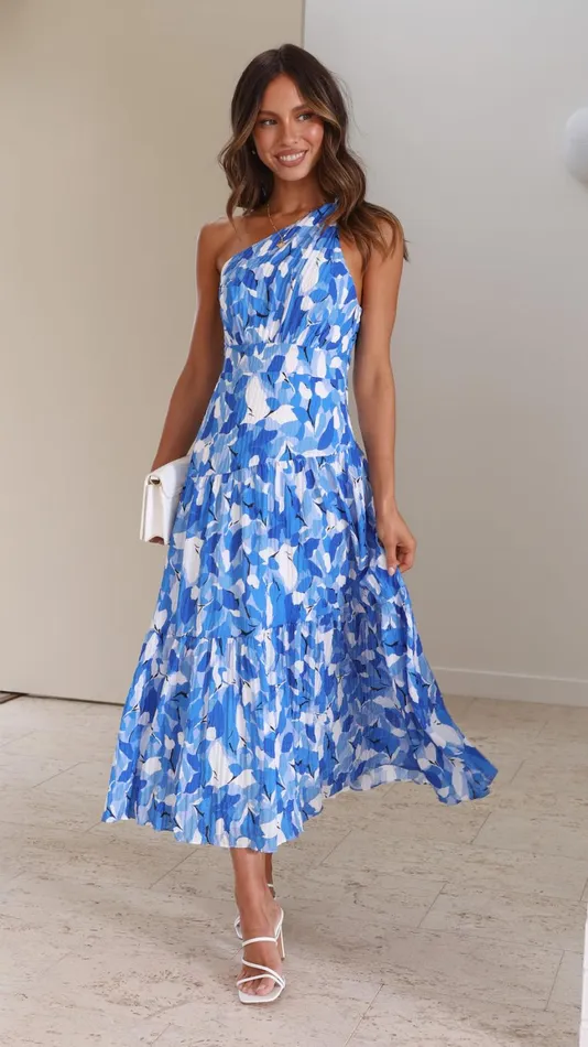 Billy J Dresses Women Jayma Maxi Dress 8211 Blue Floral