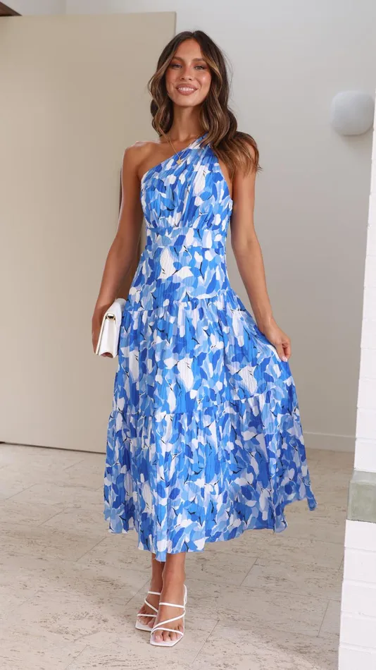 Billy J Dresses Women Jayma Maxi Dress 8211 Blue Floral