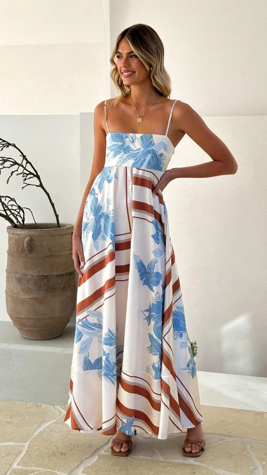 Billy J Dresses Women Kaethe Maxi Dress 8211 Amore Print