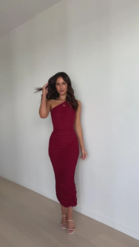 Billy J Dresses Women Natalia Midi Dress 8211 Wine