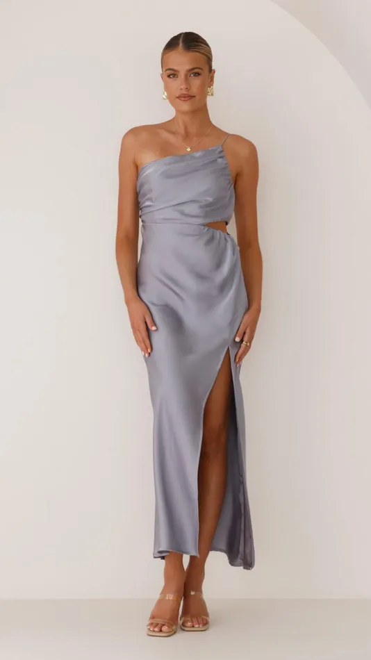 Billy J Dresses Women Nyla Maxi Dress 8211 Steel Blue