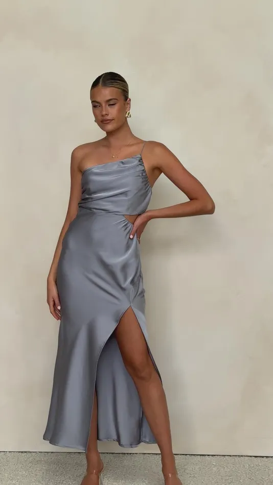 Billy J Dresses Women Nyla Maxi Dress 8211 Steel Blue