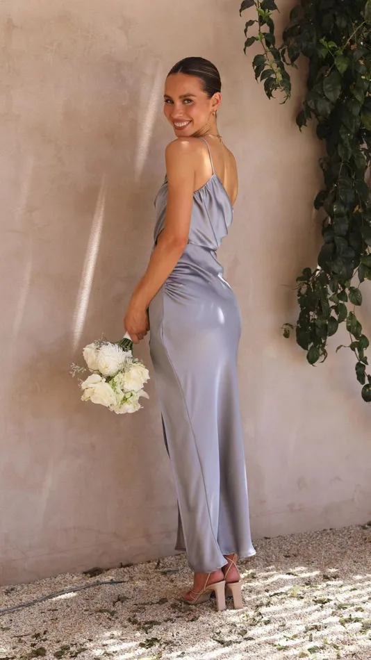 Billy J Dresses Women Nyla Maxi Dress 8211 Steel Blue