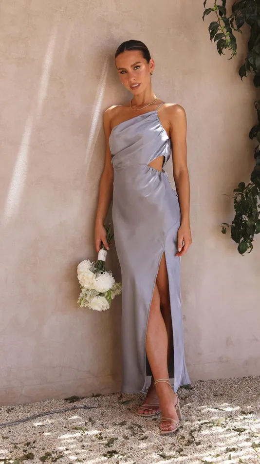 Billy J Dresses Women Nyla Maxi Dress 8211 Steel Blue