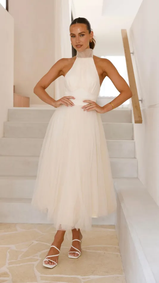 Billy J Dresses Women Rhianna Midi Dress 8211 Cream