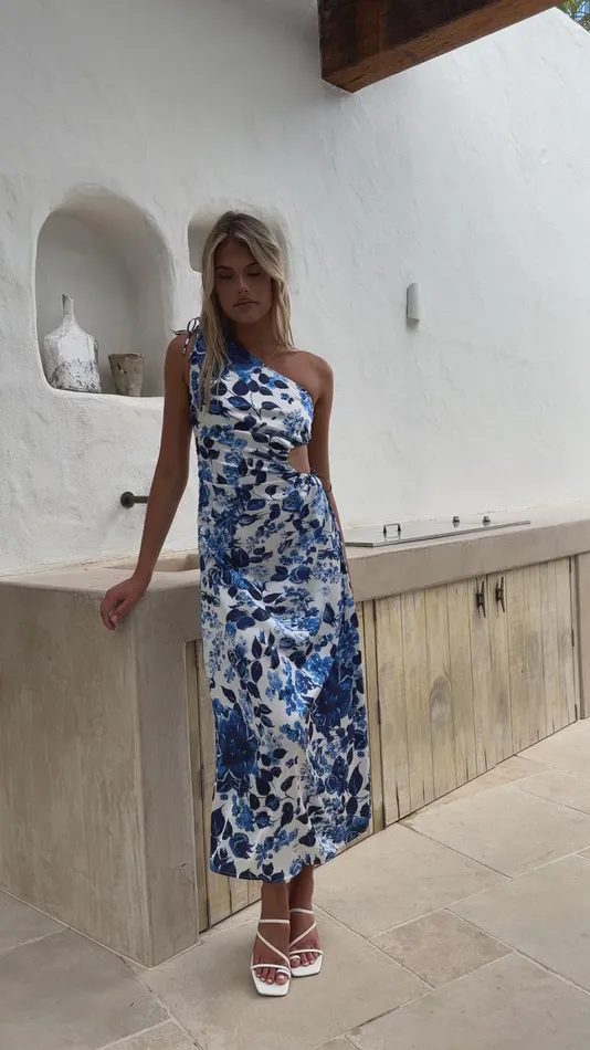 Billy J Dresses Women Sara Maxi Dress 8211 Blue Floral