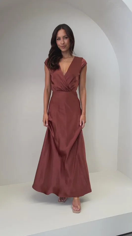 Billy J Dresses Women Selma Maxi Dress 8211 Rust