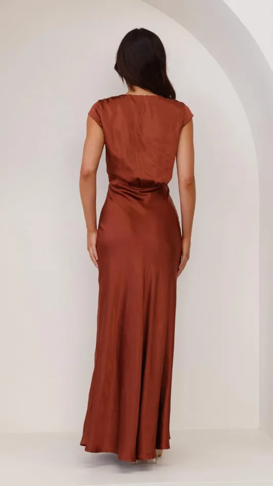 Billy J Dresses Women Selma Maxi Dress 8211 Rust