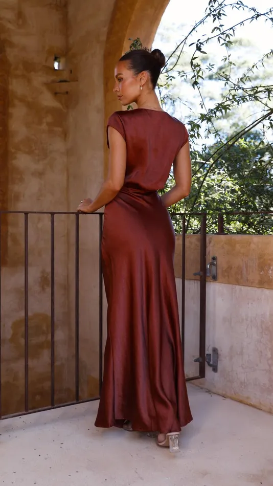 Billy J Dresses Women Selma Maxi Dress 8211 Rust