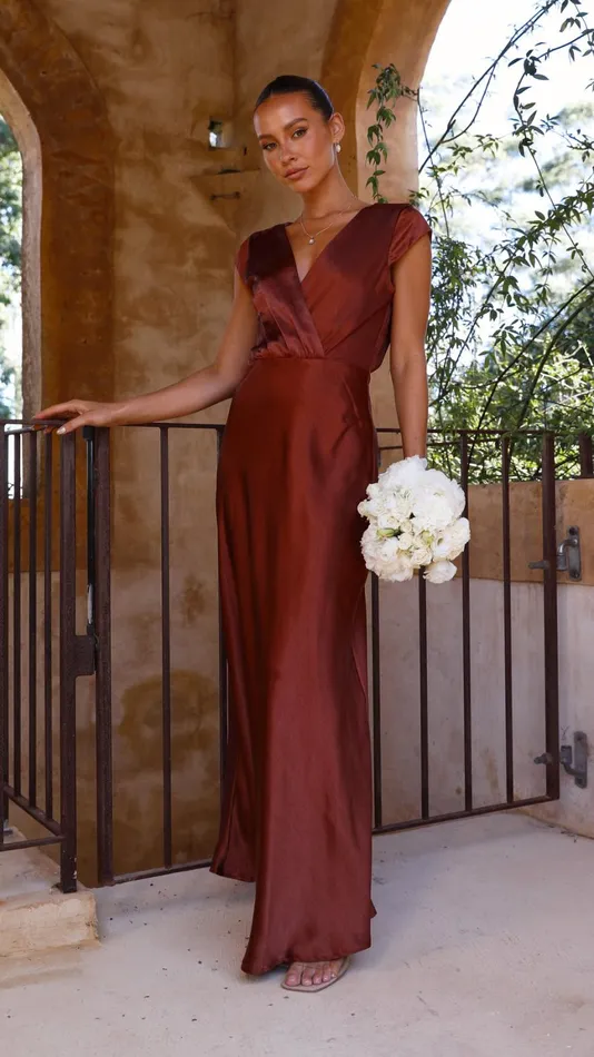 Billy J Dresses Women Selma Maxi Dress 8211 Rust