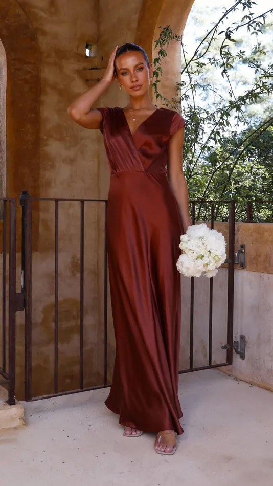 Billy J Dresses Women Selma Maxi Dress 8211 Rust