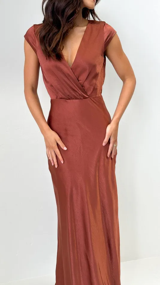 Billy J Dresses Women Selma Maxi Dress 8211 Rust