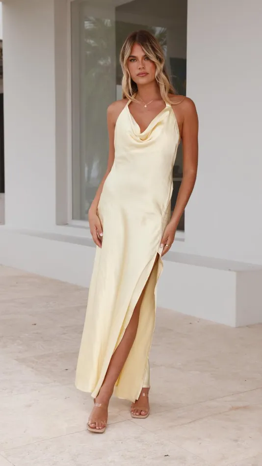 Billy J Dresses Women Sian Maxi Dress 8211 Yellow