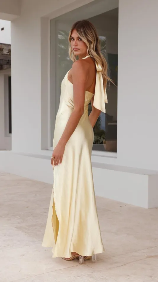 Billy J Dresses Women Sian Maxi Dress 8211 Yellow