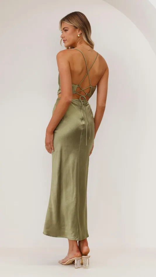 Billy J Dresses Women Sloan Midi Dress 8211 Olive