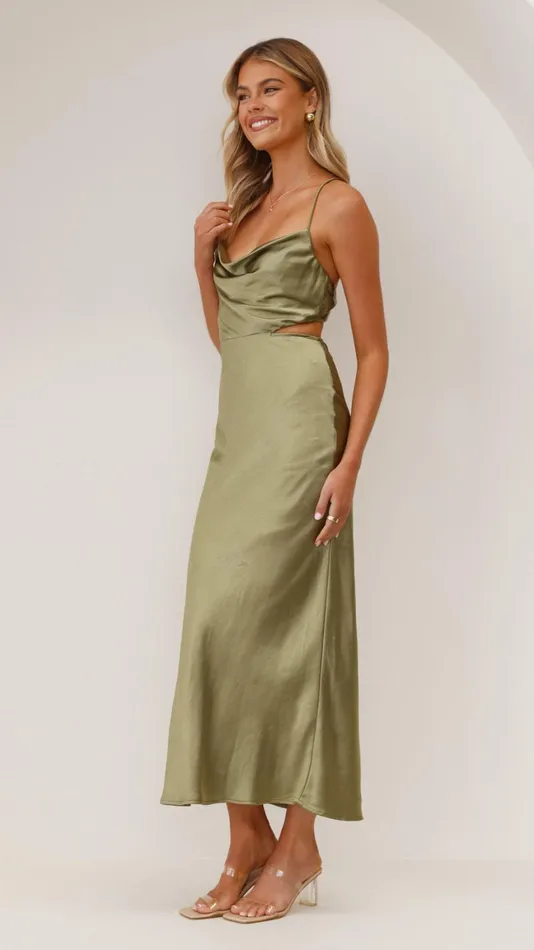 Billy J Dresses Women Sloan Midi Dress 8211 Olive