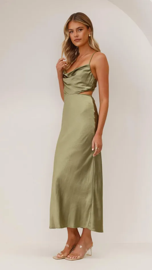 Billy J Dresses Women Sloan Midi Dress 8211 Olive