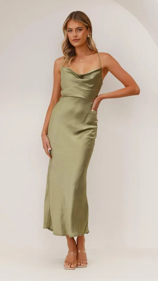 Billy J Dresses Women Sloan Midi Dress 8211 Olive