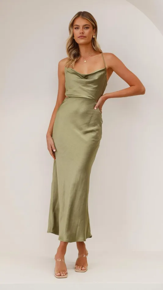 Billy J Dresses Women Sloan Midi Dress 8211 Olive