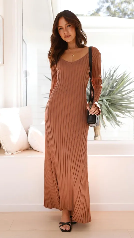 Billy J Dresses Women Winslow Maxi Dress 8211 Mocha