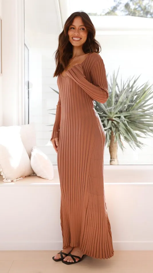 Billy J Dresses Women Winslow Maxi Dress 8211 Mocha