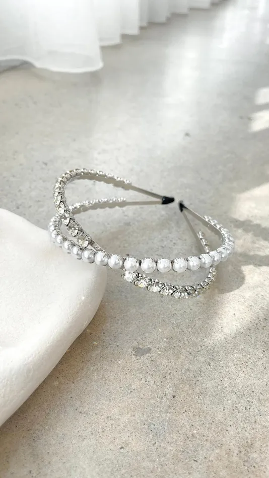 Billy J Fascinators Women Daley Headband 8211 Pearl