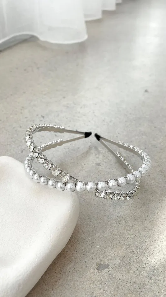 Billy J Fascinators Women Daley Headband 8211 Pearl