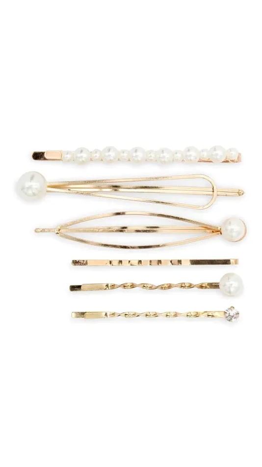 Billy J Hair Accessories Women Julia Hair Clip Set 8211 PearlGold
