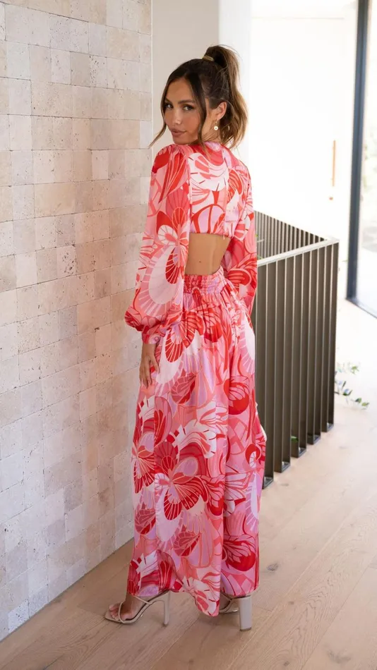 Billy J Jumpsuits Women Angela Jumpsuit 8211 Pink Floral