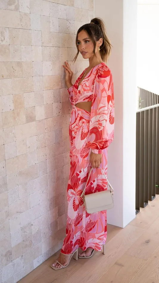 Billy J Jumpsuits Women Angela Jumpsuit 8211 Pink Floral