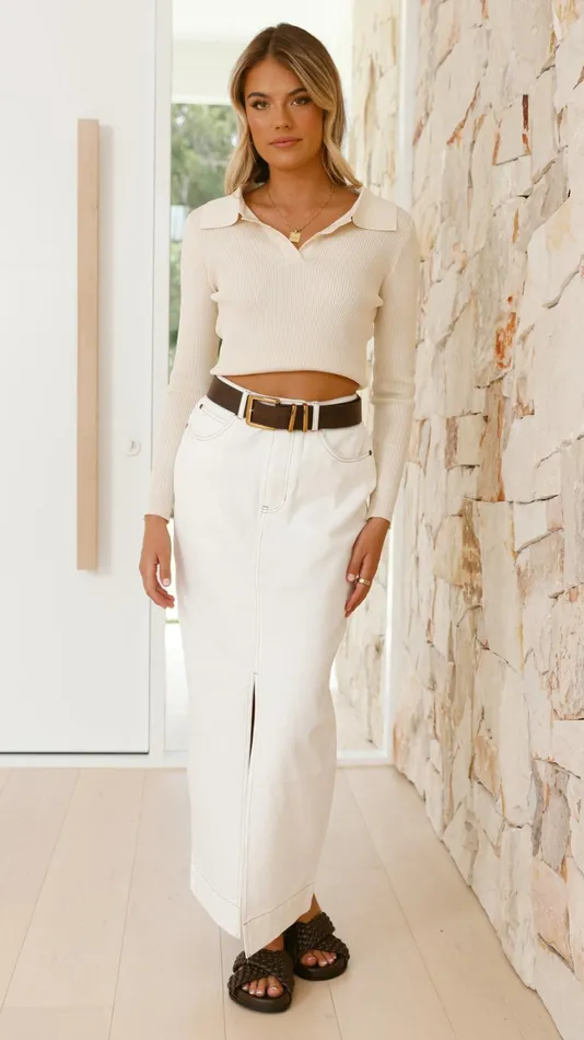Billy J Knitwear Women Maree Top 8211 Cream