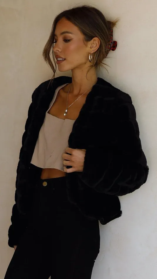 Billy J Outerwear Women Tully Crop Jacket 8211 Black
