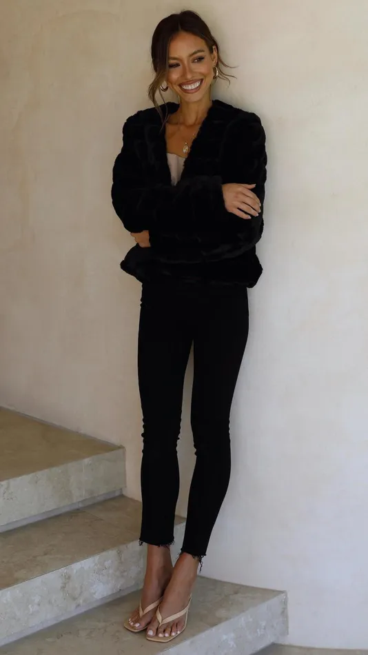 Billy J Outerwear Women Tully Crop Jacket 8211 Black