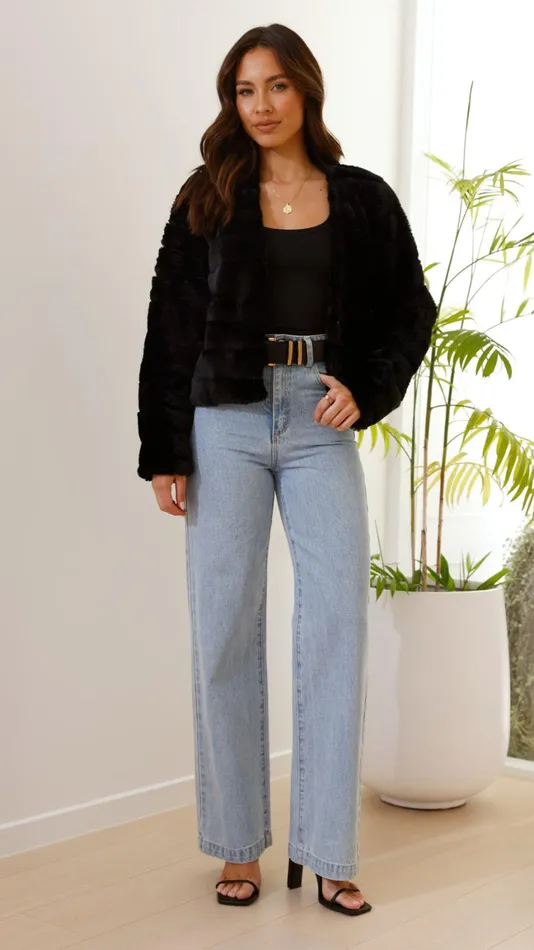 Billy J Outerwear Women Tully Crop Jacket 8211 Black