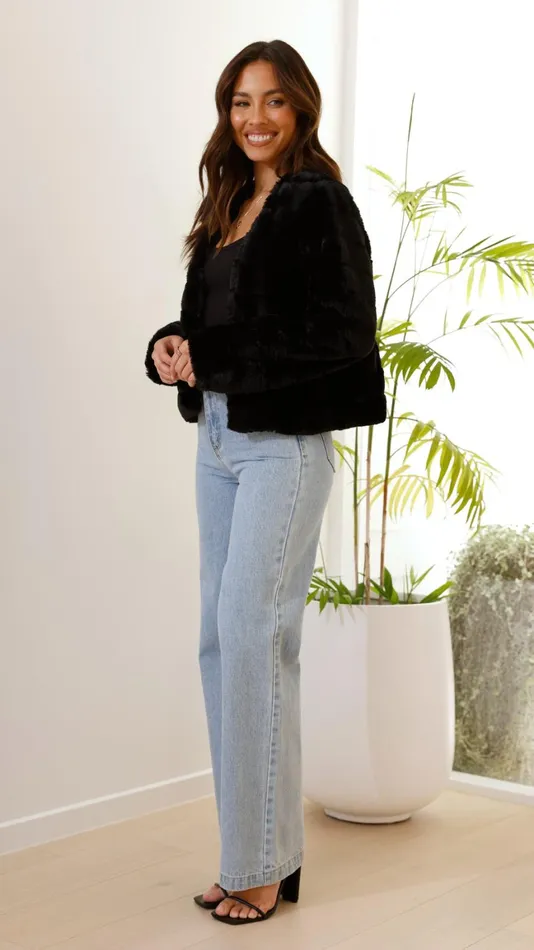 Billy J Outerwear Women Tully Crop Jacket 8211 Black