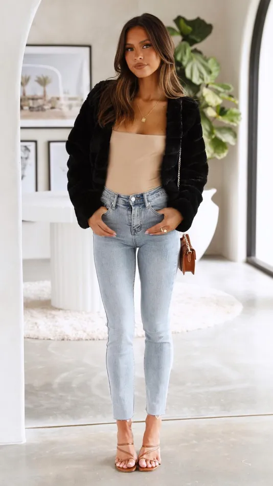 Billy J Outerwear Women Tully Crop Jacket 8211 Black