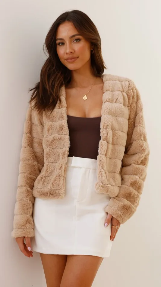 Billy J Outerwear Women Tully Crop Jacket 8211 Camel