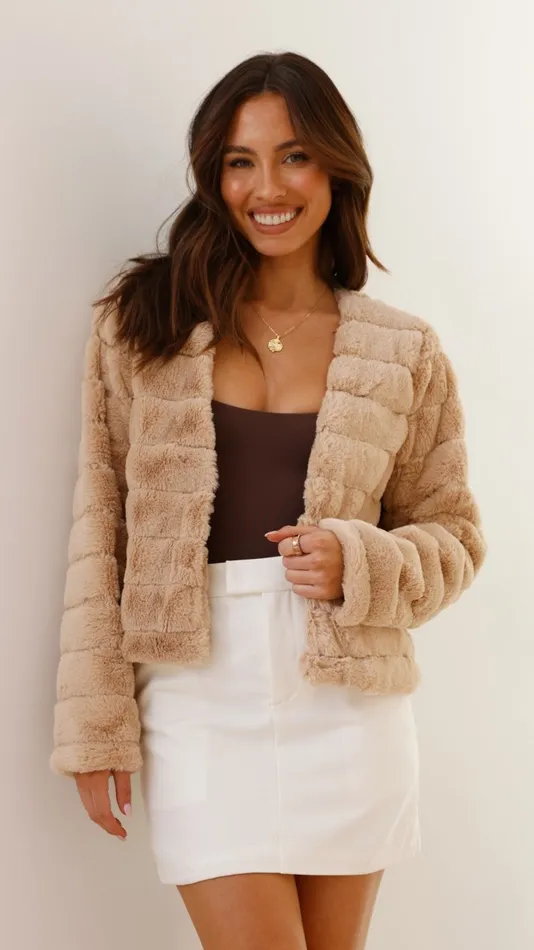 Billy J Outerwear Women Tully Crop Jacket 8211 Camel