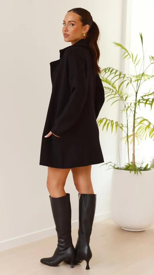 Billy J Outerwear Women Zuzu Coatigan 8211 Black