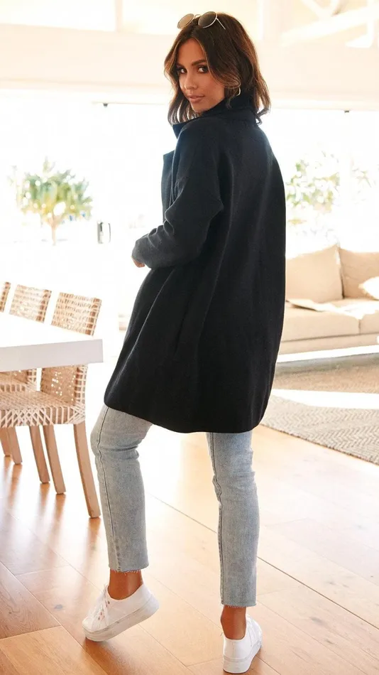 Billy J Outerwear Women Zuzu Coatigan 8211 Black