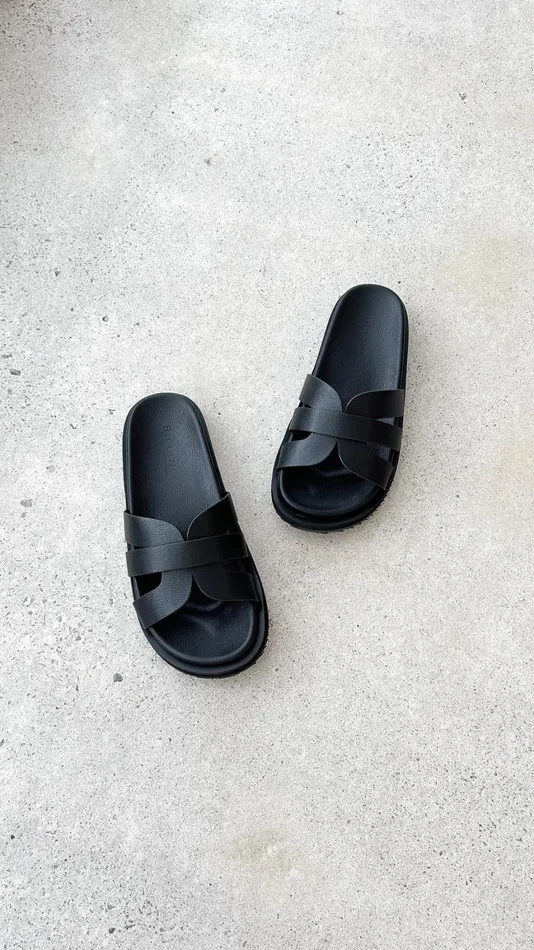 Billy J Sandals and Slides Women Tamy Slides 8211 Black