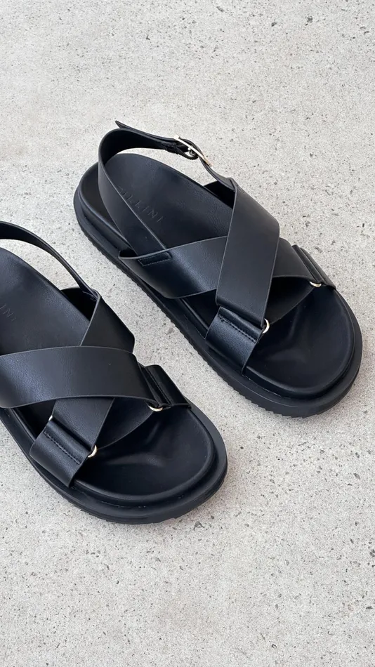 Billy J Sandals and Slides Women Trudy Sandal 8211 Black