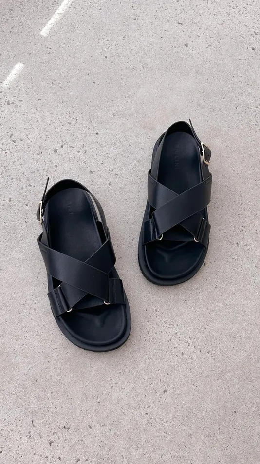Billy J Sandals and Slides Women Trudy Sandal 8211 Black