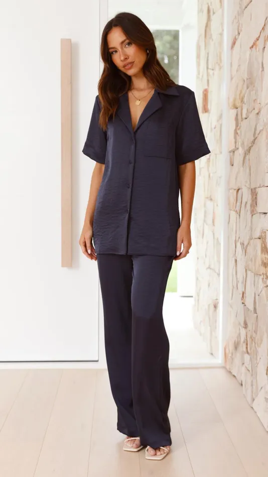 Billy J Sets Women Courtney Pants 8211 Navy